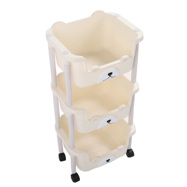Multi Functional Storage Cart, High Capacity, Large Opening Design Rolling Storage Rack, Bathroom Organizer Utility Cart Slide Out Storage Shelves