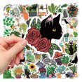 thumbnail image 2 of Cats and Plants Stickers-Decorative Waterproof Decals,Pack of 50, 2 of 2