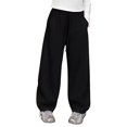 thumbnail image 2 of UACY Boys Girls Baggy Sweatpants Wide Leg Barrel Elastic Waist Drawstring Casual Loose Joggers Track Pant (Black, 13-14 Years), 2 of 4
