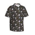 thumbnail image 2 of Daiia Cosmic Hawaiian Shirt for Men Gentle Cotton Regular Short Sleeve Casual-X-Large, 2 of 9