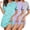 Grey Coffee Cups/Cyan Dragonfly/Purple Stars, variant on Ekouaer Nightgowns for Women 3 Pack Sleep Shirts Short Sleeve Nightshirt Pullover Nightdress Soft Sleepwear