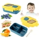 thumbnail image 4 of onlyliua para Interior/Exterior Fiambrera Apilable En Adultos, Contenedor En Almuerzo con 3 Compartimentos, Cubiertos de Plástico, Diseño de Gran Capacidad, Apta para Microondas, Adecuada para El Tra, 4 of 6