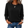 thumbnail image 5 of tarylea Knitted Tops for Women Long Sleeve Crew Neck Sweater Tops Casual Loose Fall Comfy Solid Color Tops, 5 of 6