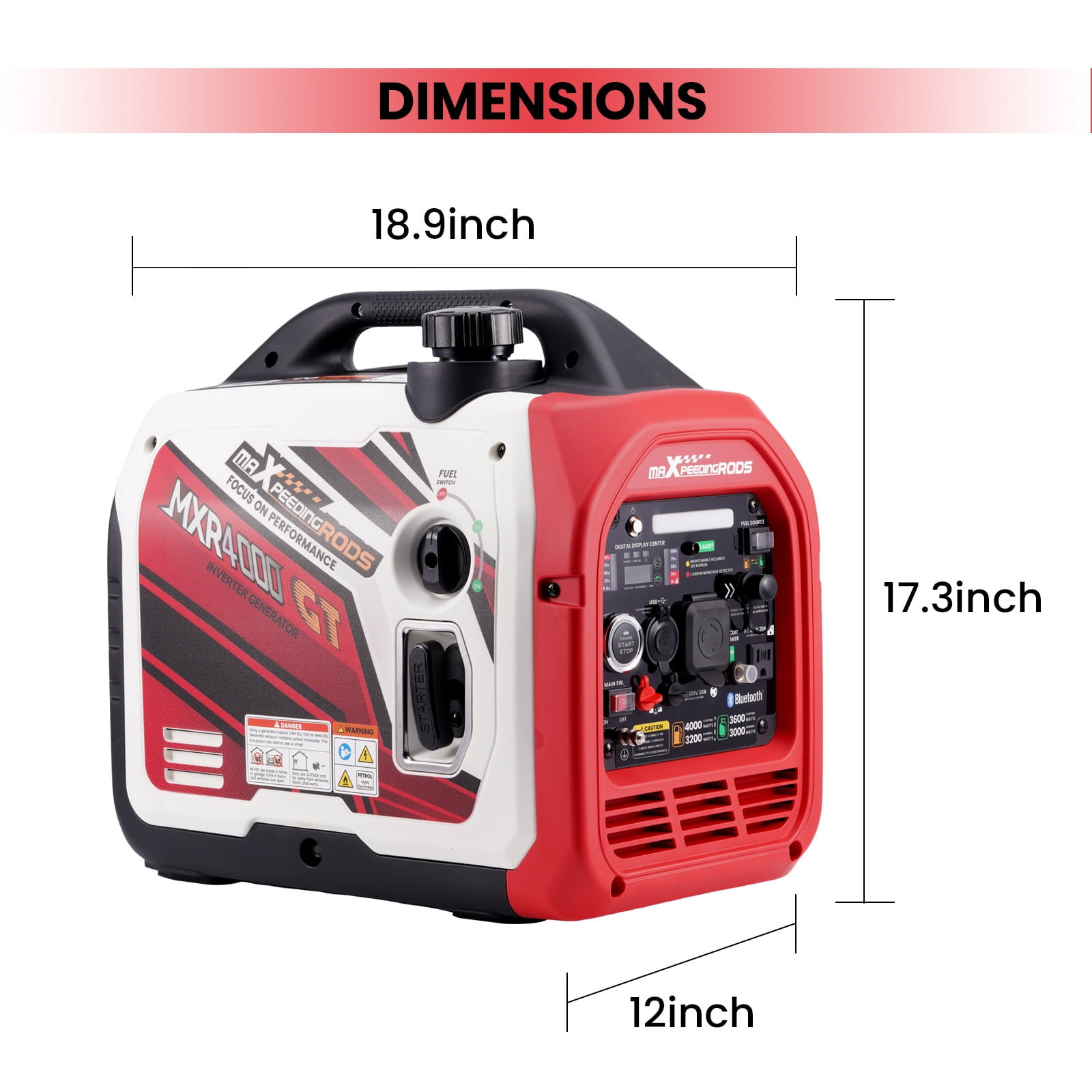 Maxpeedingrods Focus on Performance 3200W Gasoline/LPG Electric Start Inverter Generators