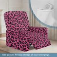thumbnail image 4 of Renewold Leopard Print Pink Stretch Recliner Cover Universal 4 Pieces Recliner Sofa Cover Stay in Place Furniture Protector Home Living Room Decor for Pets, Dogs, Cats, Kids, 4 of 8