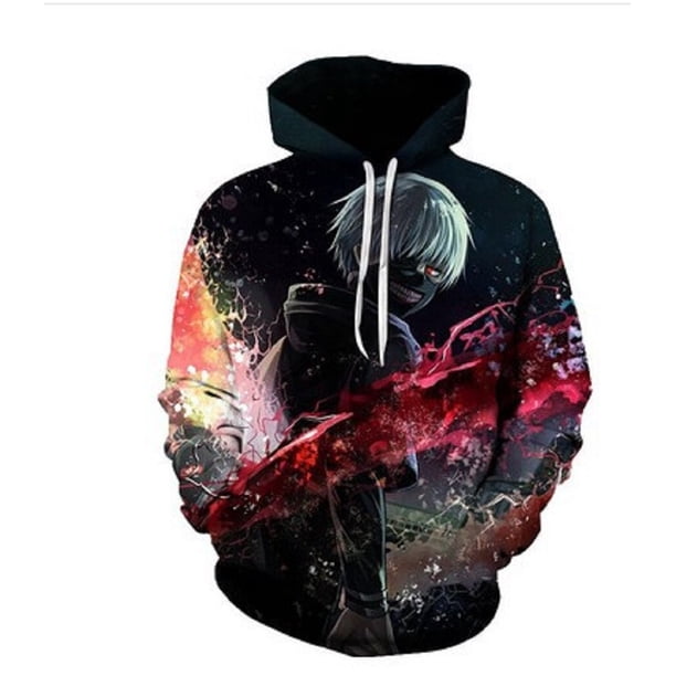 Halloween 3D impreso Tokyo Ghoul Pullover Hoodie hombres mujeres Cosplay disfraz sudadera Jersey chaquetas Tops114XL Deng Xun unisex