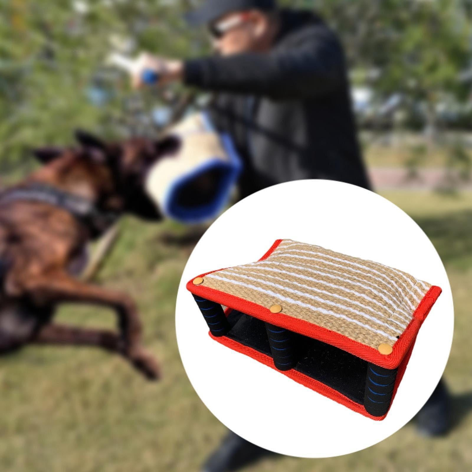 oshhni Dog Bite Pillow Bite Training Interactive Toy for Huskies Labradors red