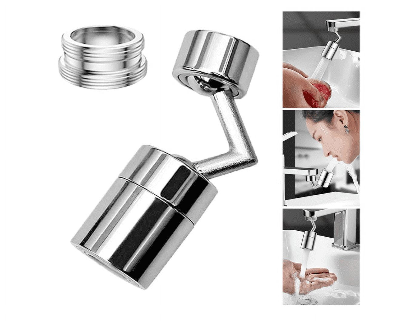 LNKOO Litthing Universal Splash Filter Faucet, 720° Rotate Faucet Aerator Sink Movable Tap Head, Leakproof Design with Double O-Ring for Kitchen Bathroom Tool Accessories