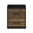thumbnail image 6 of Furinno Tidur Modern Bedroom Bedside Tables Handle Columbia Walnut/Black, 6 of 6