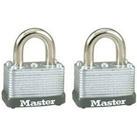 Master Lock 22T 1-1/2" No. 22 Warded Laminated Padlocks 2 Pack