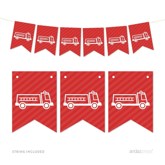 Pennant Party Banner Firetruck