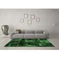 thumbnail image 3 of Ahgly Company Indoor Round Patchwork Emerald Green Transitional Area Rugs, 6' Round, 3 of 4