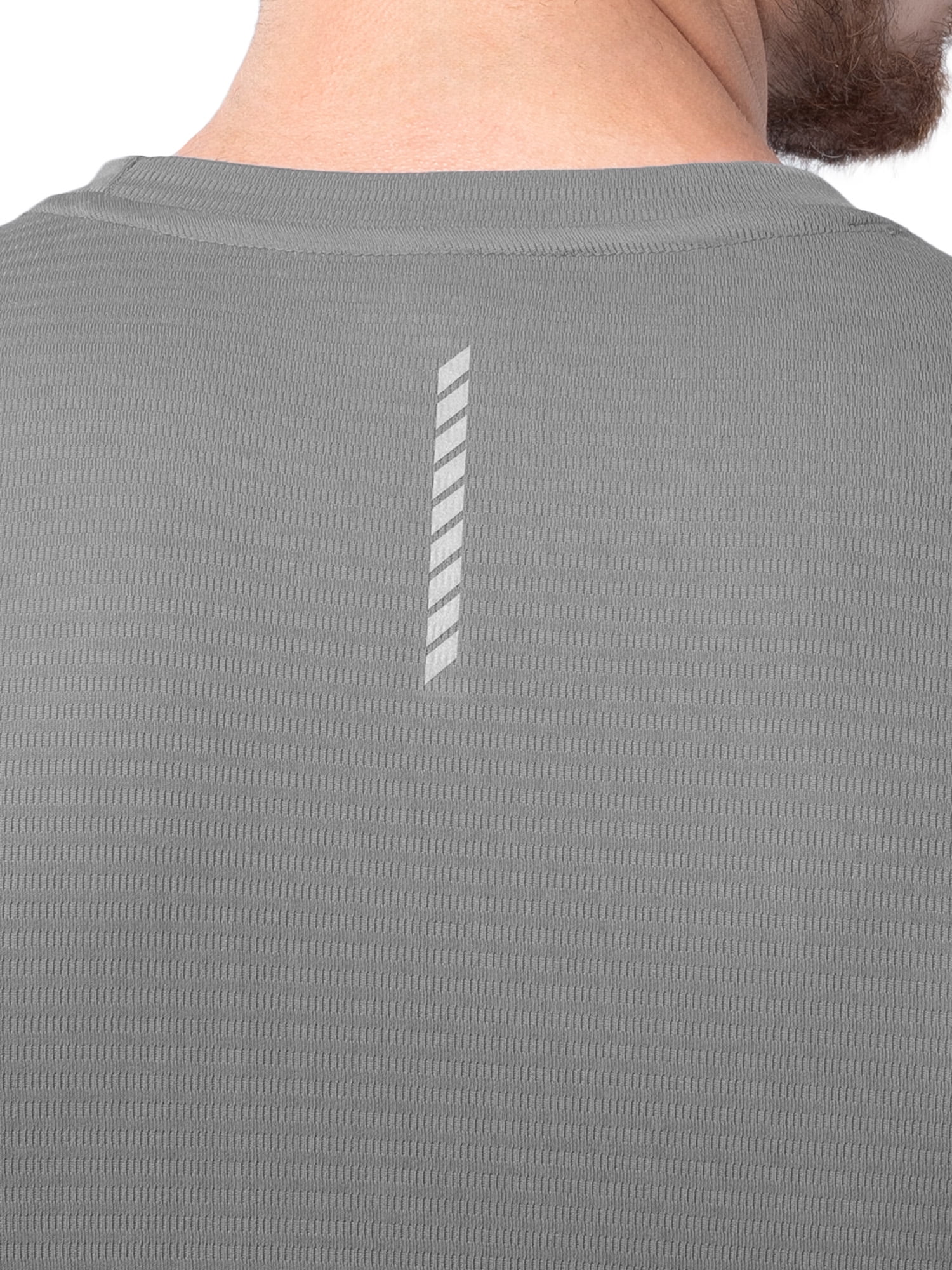Athletic Works Men's and Big Men's Core Linear Mesh Active Short Sleeve Tee, Sizes S-3XL