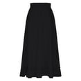 thumbnail image 5 of VBTAPA High Waist Tiered Skirts for Women A-Line Long Skirt Summer Flowy Maxi Skirts Boho Beach Dress Black L, 5 of 8