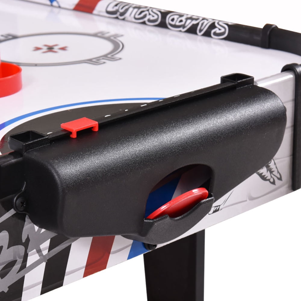 Spaco 42 Inch Air Powered Hockey Table Top Scoring 2 Pushers, Gifts for Boys and Girls Aged 6-12, Air Hockey Table for Indoor, White