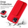 thumbnail image 2 of LAUDTEC Silicone iPhone 14 pro(6.1") case with Stand,Vertical and Horizontal Stand Hand Strap Metal Kickstand Shockproof Case(Red), 2 of 7