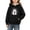Black, variant on BaoFuBaoMei Hoodies for Boys Girls Halloween Ghost Long Cuffed Sleeve Sweatshirt Tops with Pockets Fleece Lined Loose Hooded Fall Outfits for Daily Wear School Party Classroom Celebration