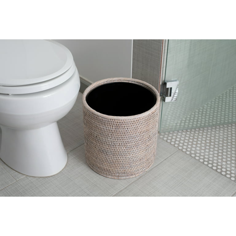 Artifacts Rattan™ Round Tapered Waste Basket With Metal Liner 
