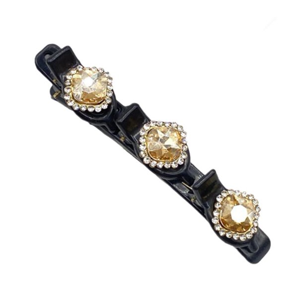 2 pares de pinzas para el cabello cuadradas de cristal Acryli coreanas para niña, pasadores laterales con flequillo dulce, horquillas, accesorios para el cabello con Clip de pico de pato Gao Jinjia LED