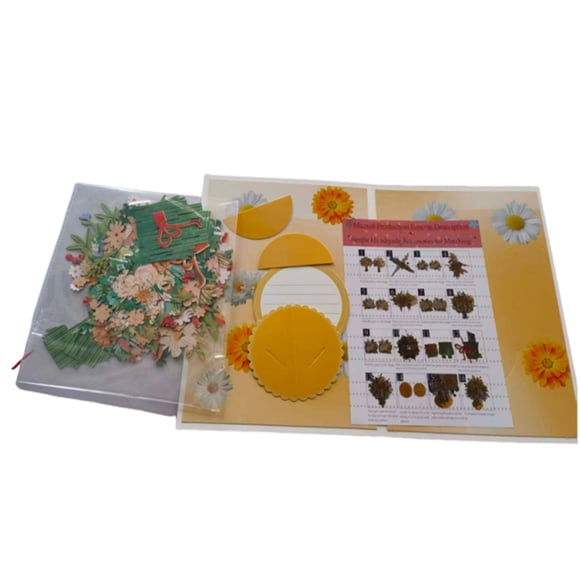 Ngxiha Wildflower Card Forever 3D Flower Card Everlasting 2 in 1 Décor for Every Moment All Occasion Paper Cut Three Greeting Card