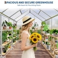 thumbnail image 2 of DSstyles Greenhouse Kit for Outdoors 67.32 in x 56.1 in x 76.8 in Shade House Greenhouses, Aluminum Frame, Sliding Door, Roof Vent, Gutter System, 2 of 8