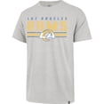 thumbnail image 2 of Men's '47 Heathered Gray Los Angeles Rams Stripe Thru Franklin T-Shirt, 2 of 3