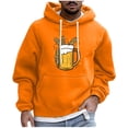thumbnail image 2 of Handshe Men's Hooded Sweatshirt, Fashion Pullover Long Sleeve Oktoberfest Print Pocket Drawstring Top, Casual Streetwear for Men,Plus Size, 2 of 5