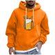 thumbnail image 2 of Sudadera con capucha para hombre, estilo casual, con cuello redondo, estampado, manga larga, blusa de poliéster, 2 of 5