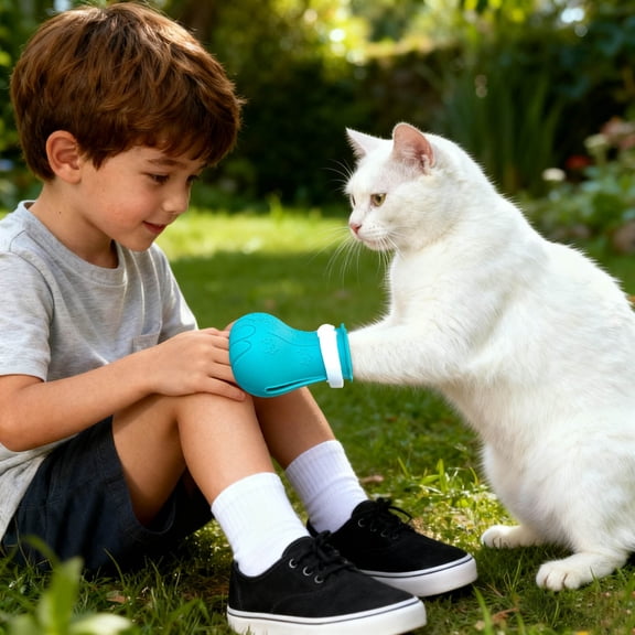 Pet Friendly Cat Boots for Indoor Outdoor Silicone Scratch Boots 4 Pack for Cats Cat Shoes