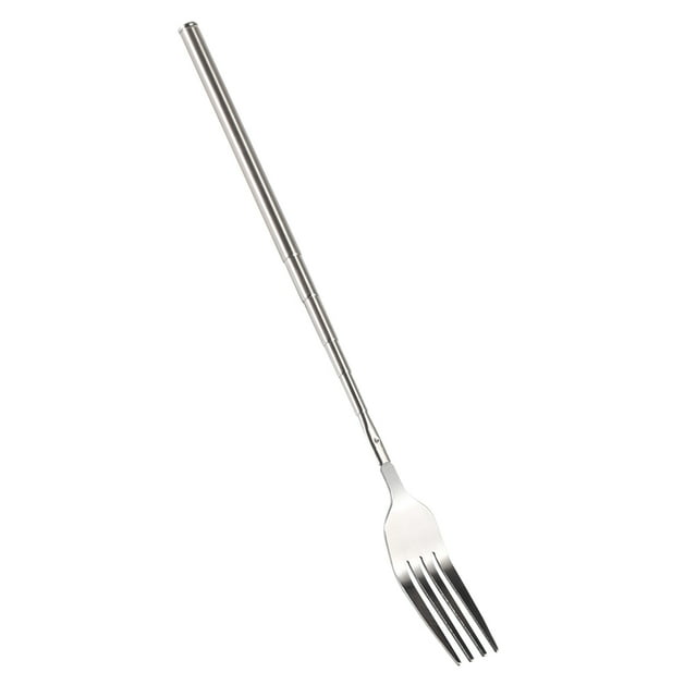 Bbq Spatula Fork,, Anti Rust Bbq Grill Fork Extended Fork Telescoping Fork Bbq Fork, Extendable Bbq Fork, For Picnic For Camping ANGGREK Stainless Steel Fork