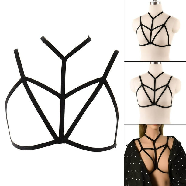  Wiwpar Sexy Lingerie Cage Bra Harness Cupless Strappy