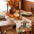thumbnail image 5 of Fall Scarecrows Cotton Linen Rectangle Table Runners 13"x48", Thanksgiving Autumn Pumpkins Leaves Beige Coffee Table Runner Dresser Scarves Luxury Table Runners for Wedding Party Banquet Dinner Decor, 5 of 8