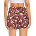 thumbnail image 2 of Lsque Skull record Guitar music Printed Women's Running Shorts with Liner Pockets,Elastic Quick Dry Workout Athletic Gym Yoga Shorts,Womens High Waist Shorts-X-Large, 2 of 9