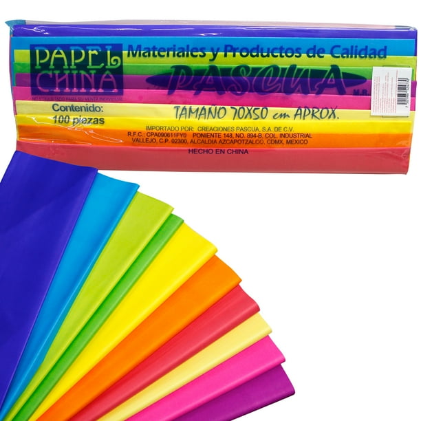 100 Pliegos Papel China PASCUA Papel de Seda para manualidad y decoracion