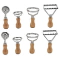thumbnail image 1 of Juego de 2 sellos cortadores para hacer ravioles: cortadores de masa líderes y sellos de prensa con mango de madera para ravioles y pasta, 1 of 5