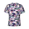 thumbnail image 6 of Vsdgher Plaid Flamingo Print Men's Dry Fit Mesh Athletic Shirts Moisture Wicking Tennis T-Shirt Tops, 6 of 9