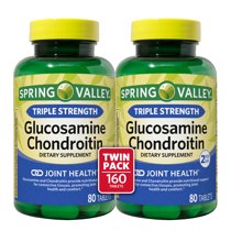 Spring Valley Triple Strength Glucosamine Chondroitin Tablets, 80 Ct, 2 Pack