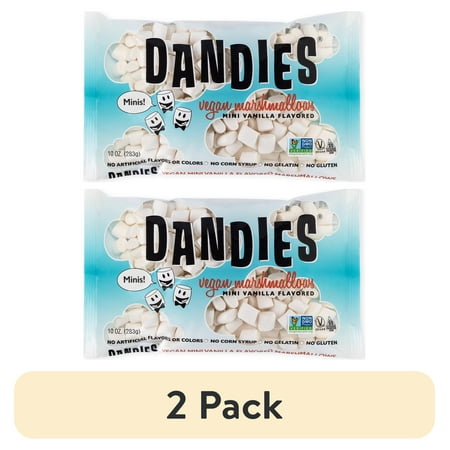 (2 pack) Dandies, Vegan Mini Marshmallows, Vanilla, 10 oz
