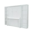 thumbnail image 5 of Queen Size Murphy Bed with Desk and Bookshelf(White), 5 of 11