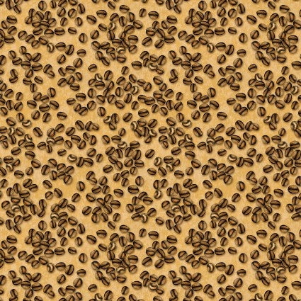 For The Love Of Coffee Little Coffee Beans Cotton Fabric