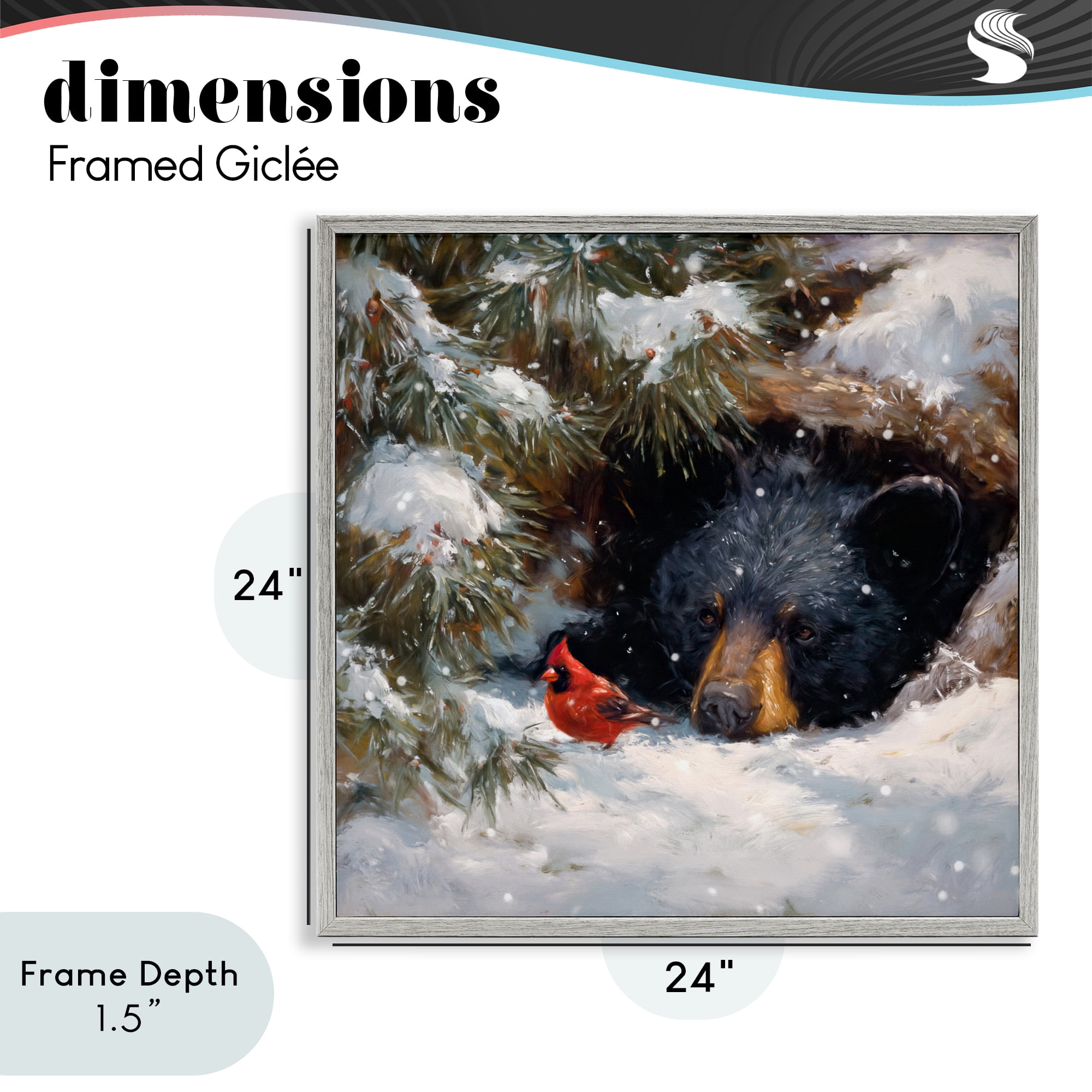 Stupell Industries Warm Watch From The Den Gray Framed Giclee Art, design by Tina LeCour