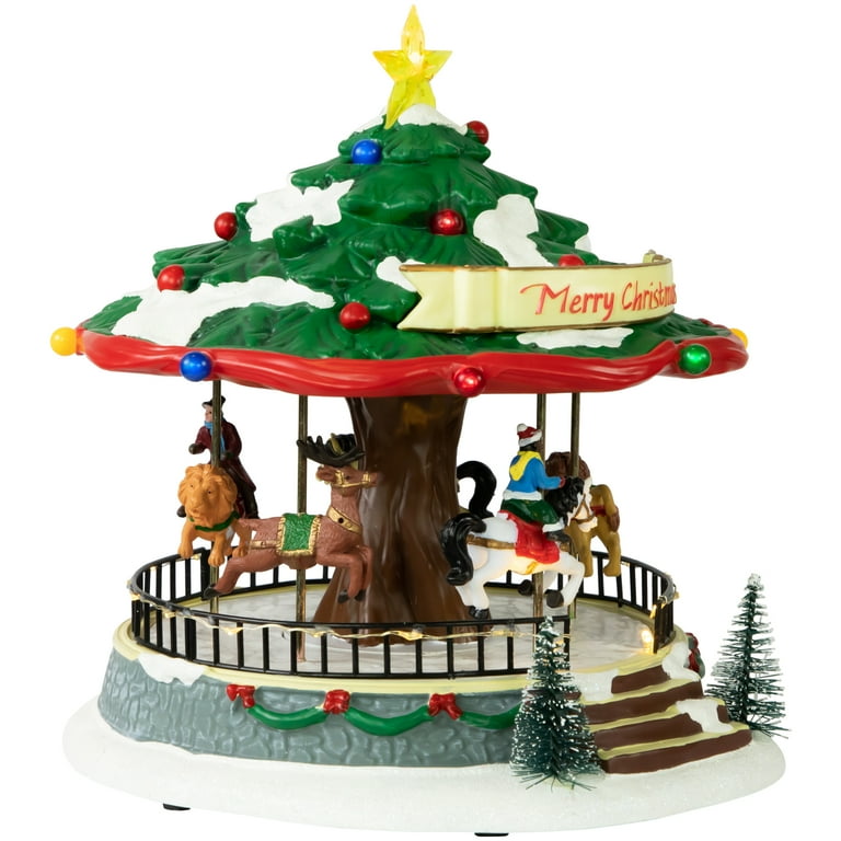 Northlight LED Lighted Musical and Animated Christmas Carousel