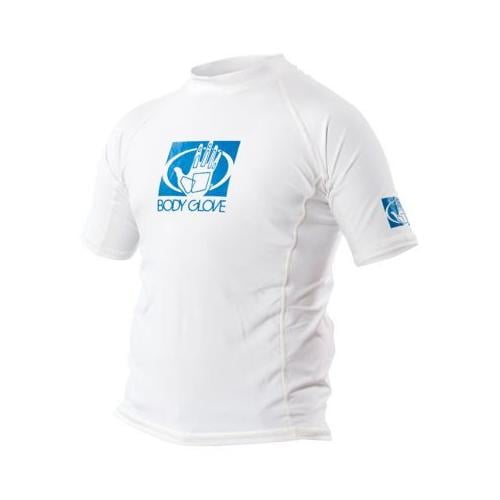 Wetsuit Junior Basic Fitted Short Arm Rash Guard, White, 8