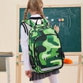 thumbnail image 7 of FORMRS School Backpack 17" Student Travel Bag with Laptop Compartment, Green Camouflage Pattern, 7 of 7