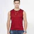 Men's Ice Silk Tanks Summer Transparent Mesh Breathable Solid Tank Top