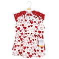 thumbnail image 4 of Hudson Baby Robes en Coton pour Bébé et Tout-Petit Fille, Cœurs Rouges et Roses, 0-3 Mois, 4 of 4