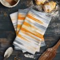 thumbnail image 6 of Orange Gray Kitchen Towels Set of 2, Water Absorbent Dish Towel, Retro Country Abstract Ombre Aesthetic Decorative Hand Towels - Quick Drying Cloth for Cooking Baking, 18x28 Inch, 6 of 8