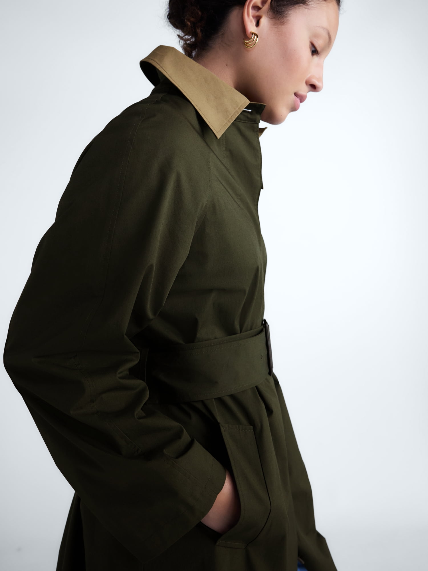Free Assembly Women's Long Belted Trench Coat, Sizes XXS-XXL