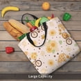 thumbnail image 6 of Naloa Cute Bee Gnome Tote Bag for Women, Foldable Tote Bag With Zipper, Large Shoulder Bag, Top Handle Handbag for Travel, Work, Shopping, 6 of 9