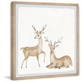 thumbnail image 2 of Deer Wall Art Print | Framed Canvas Painting | Rustic Home Decor | Large Wall Decor | 32x32 Inch, 2 of 6